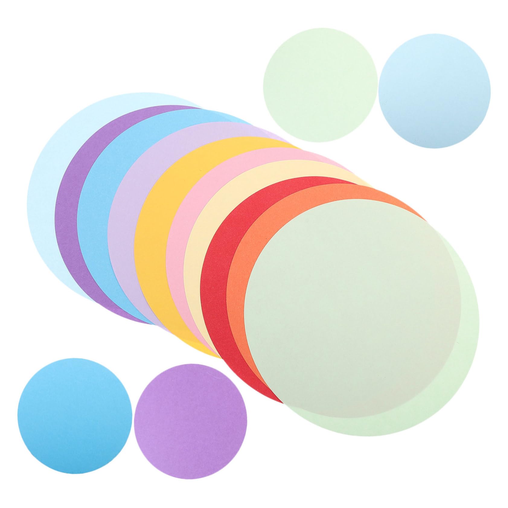Papel redondo de colores SHINEOFI con 200 hojas circulares listas para manualidades infantiles 8