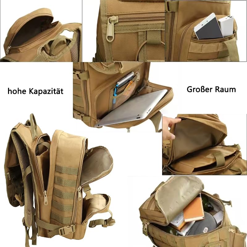 Lawaia Rucksack Herren 35L Fahrradrucksack Schulrucksack Teenager Wanderrucksack Damen HandgepäCk Rucksack Reise Wasserdicht Reiserucksack Backpack Tagesrucksäcke Outdoor Rucksack Travel