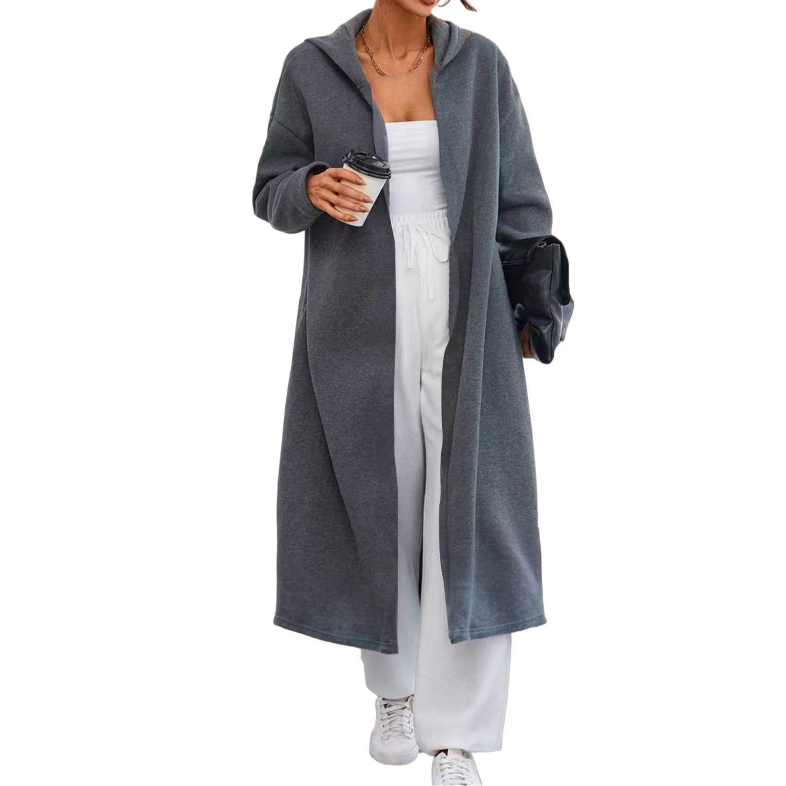 Womens Cardigans Long Sweater Oversized Open Front Knit Coatigan Duster Coat Fall Winter Hooded Outerwear 2025