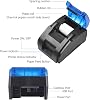 58mm Desktop Receipt Printer USB + BT 203 DPI Direct Thermal Printing Compatible with Linux/Mac/Android/iOS Systems High Speed Printing Support ESC/POS Command for Restaurants