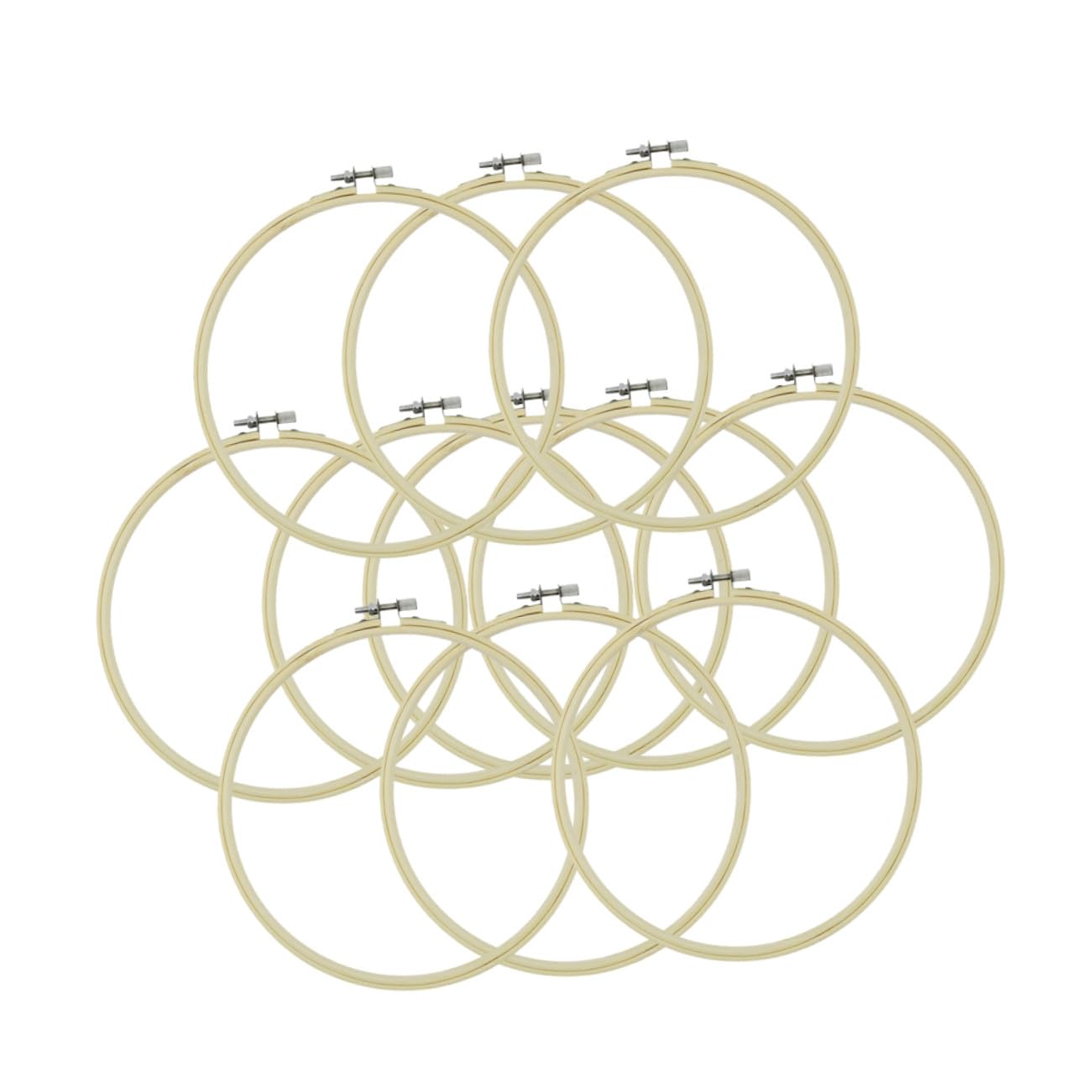 Gogogmee Bastidor de Bordado DIY Ajustable para Punto de Cruz, 12 Piezas