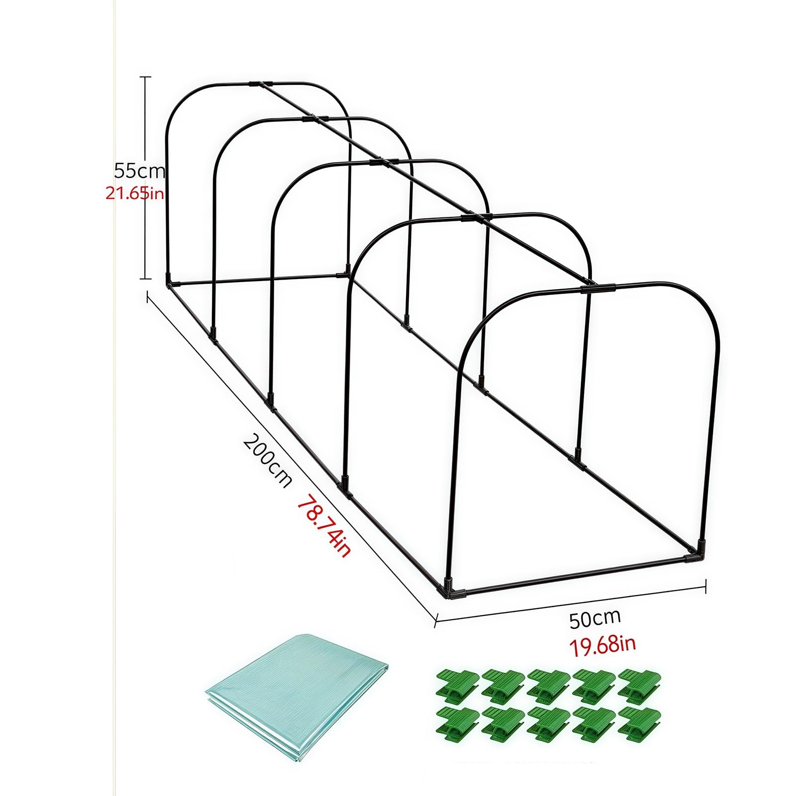 Kit de serre tunnel - Mini véranda pour jardin et balcon - Idéal pour la culture de légumes et la protection des plantes
