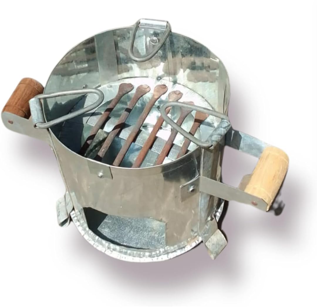 Traditional Loha Sigdi/angeethi/sigadi/Iron Ashtray/Round Heater/chulha/Stove/Roti tandoor size (standard) iron utensil (Pack of 1pc)