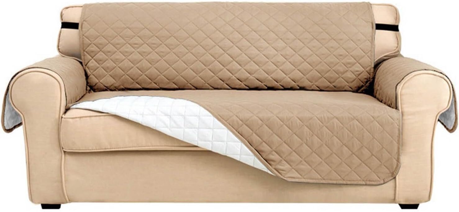 Jvfbjlf One Color Quilted Armchair Cover Pet-Friendly Machine Washable