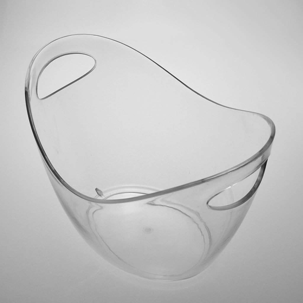 & Champagne Ice Bucket Bottle Storage Chiller Supplies 4L/8L, Clear, 8L