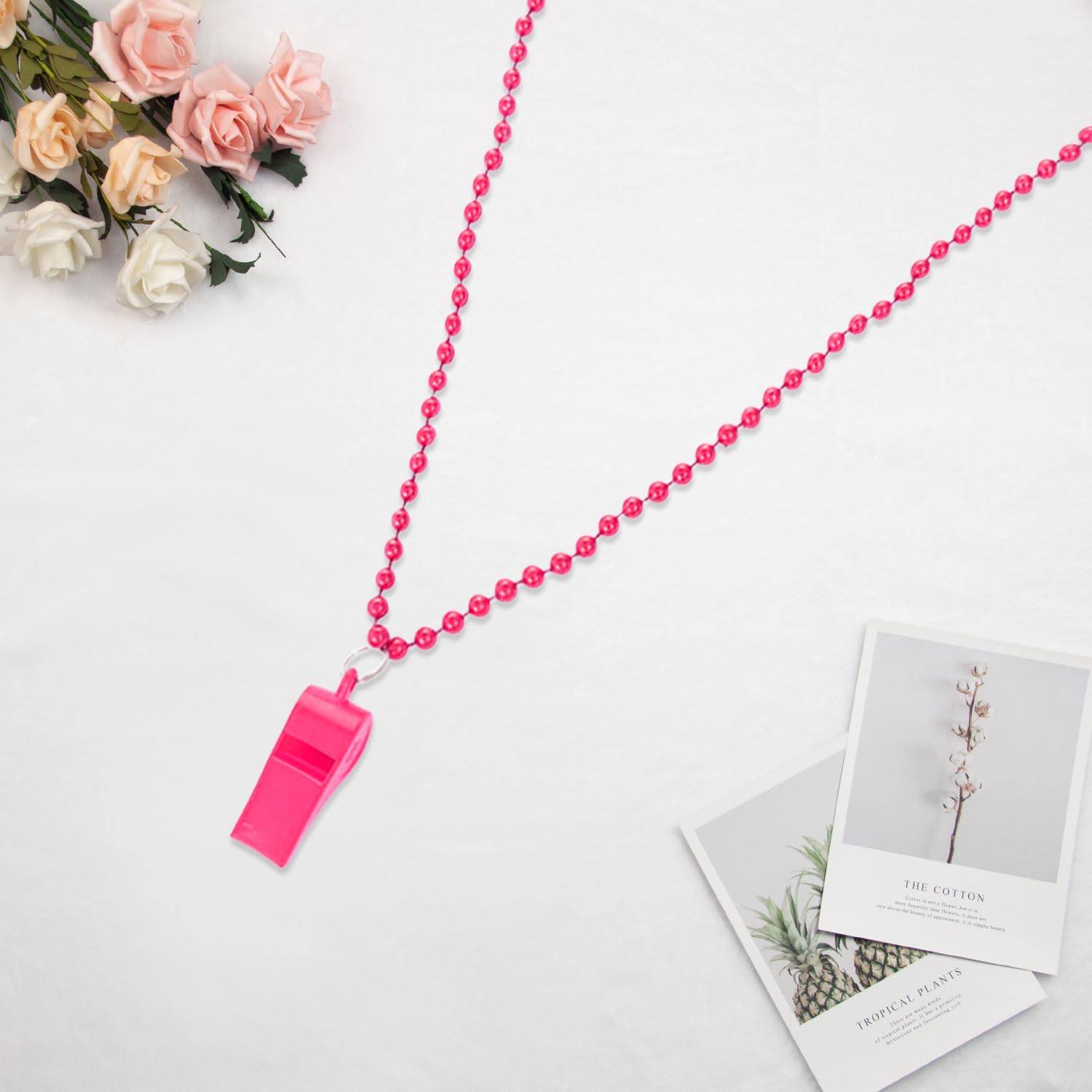 Bohue 6pcs Hen Party Hottie Whistle Pink Plastic Whistle Girl Night Bachelor Party Decoration Novelty Accessories for Hen Night - Image 2