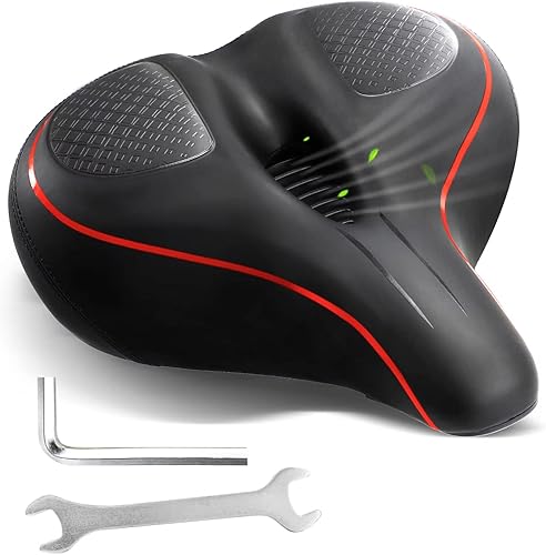 Asiento de bicicleta de gran tamaño para Peloton Bike & Bike+, silla de repuesto de espuma viscoelástica suave para Peloton, bicicleta giratoria,