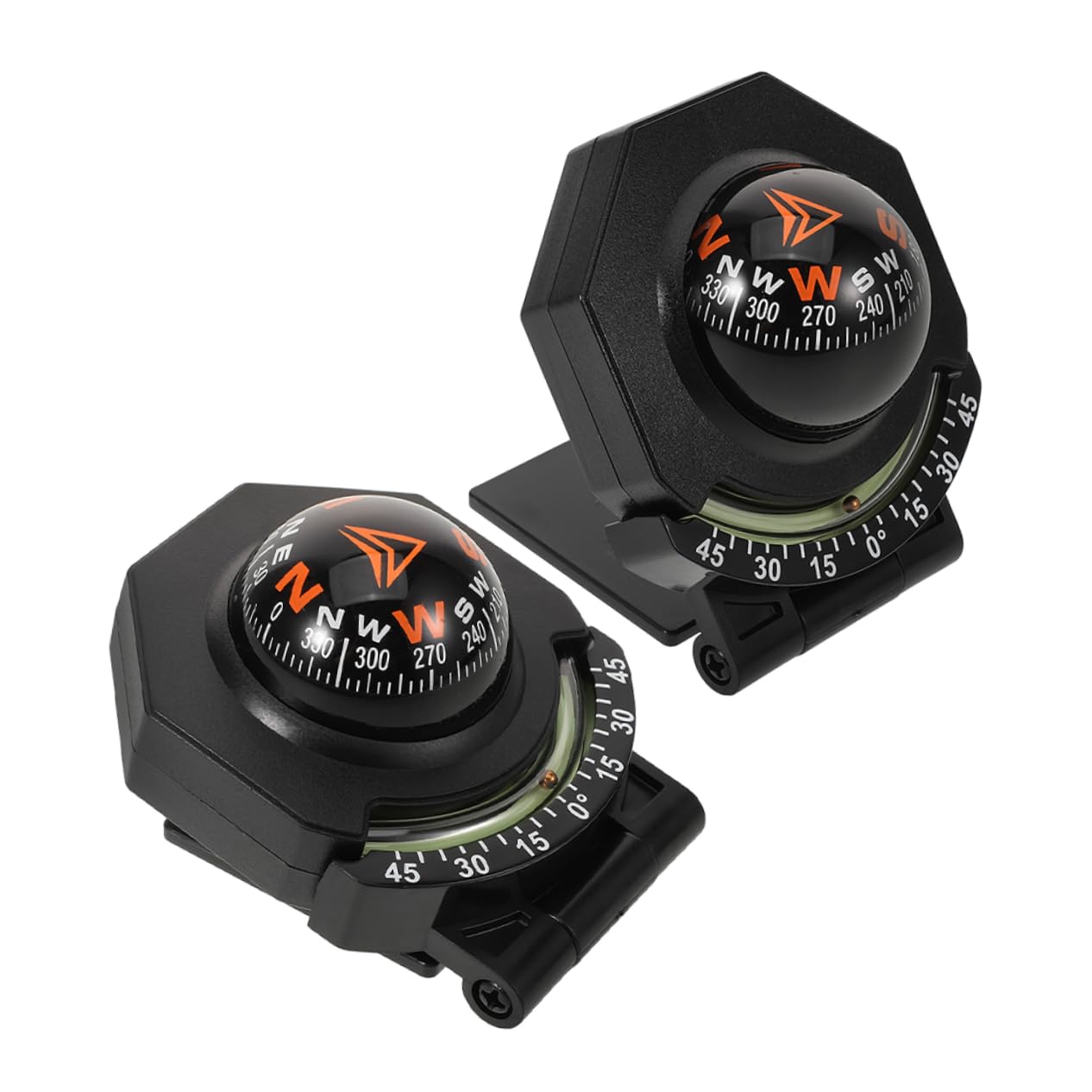 Beatifufu Vehicle Compass Dashboard Compact Car Compass with Inclinometer Essential for Safe Driving and Navigation