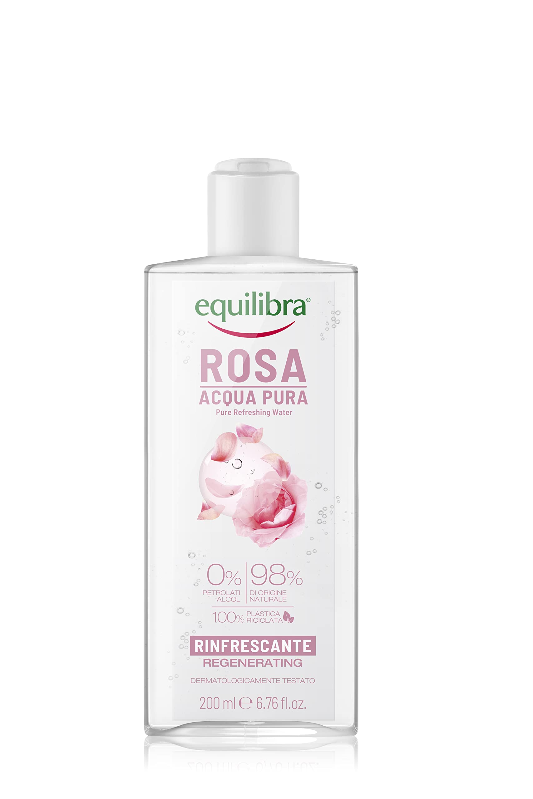 equilibra Viso, Kit Viso Rosa Ialuronica Idratante, Rosa Acqua Pura Rinfrescante, Rosa Sapone 100% Vegetale detergente, Rosa Ialuronica Crema Viso Idratante, Confezione Regalo