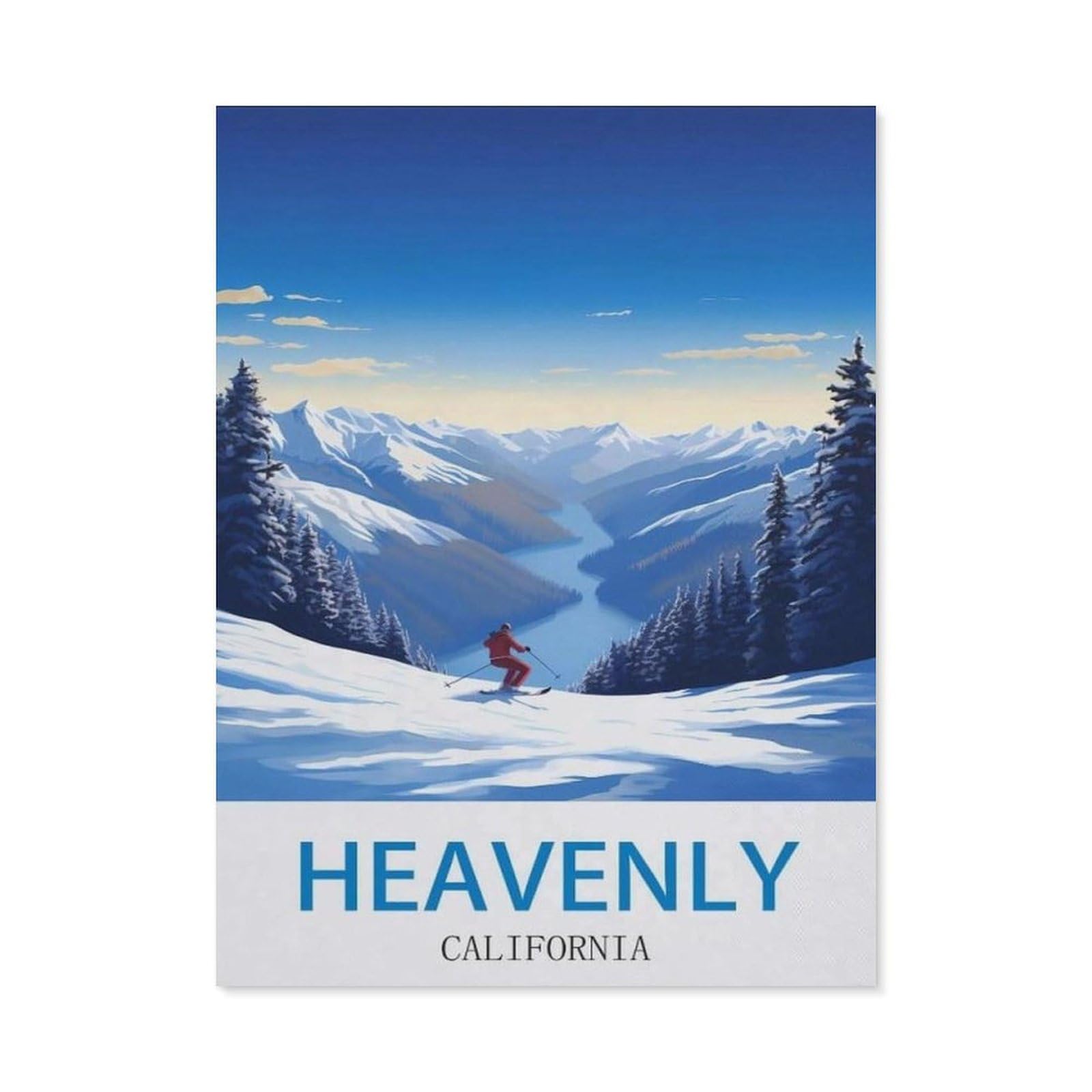BEAYODKP 5D DIY Diamond Painting kit，Heavenly California ， Ski（40x50cm）