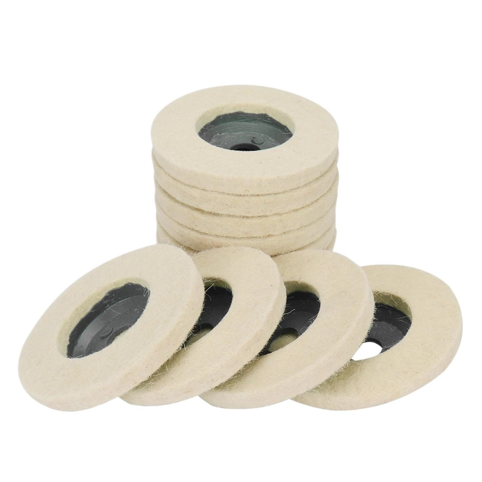 3/5 szt. 10 cm wełniana tarcza polerska, otwór 16 mm, podkładka polerska, tarcza szlifierska kątowa, filcowa tarcza szlifierska do metalu, marmuru, szkła, ceramiki, (5)
