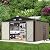 JoanKaren Outdoor Storage Shed House 10x12 FT, Heavy Duty Steel Metal Sheds with Doors for Patio Garden Backyard, Large Cabinet to Store Bikes, Tools and Lawnmowers, Ventilated & Waterproof (Brown)