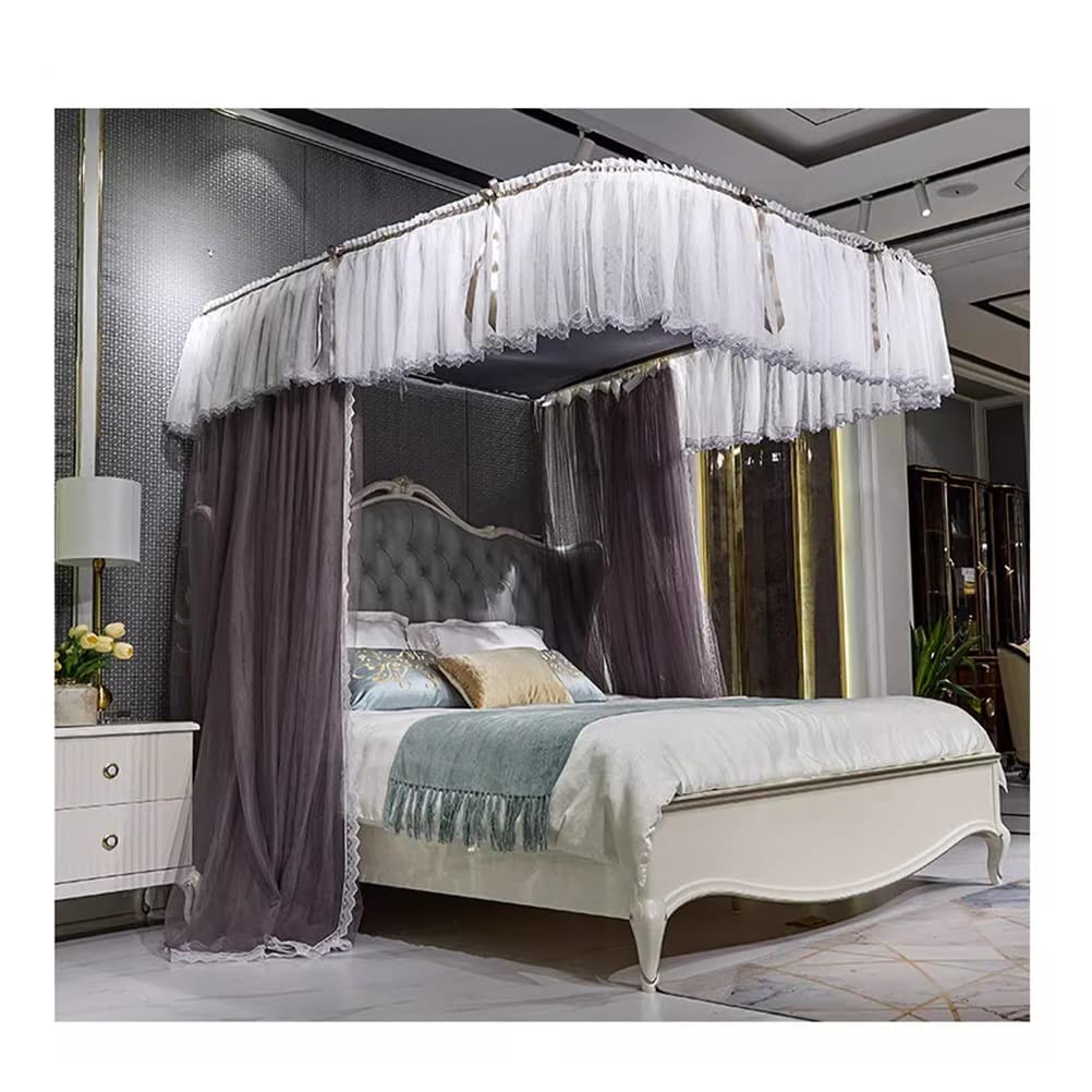 Moustiquaire lit princesse 150x200 avec rideaux de lit décoratifs romantiques