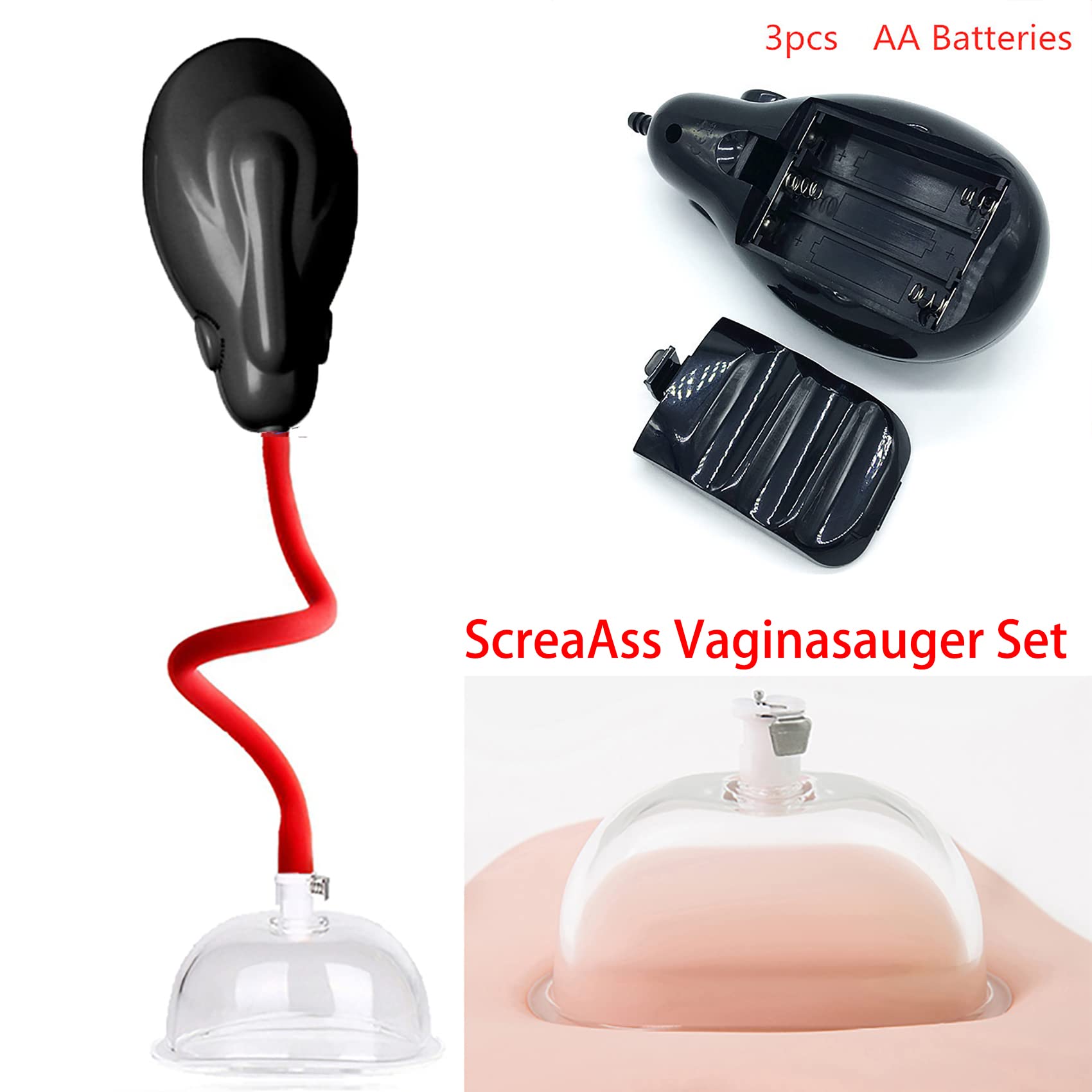 2 in 1 Elektrisch Klitoris Saugen Und Nippelsauger Vakuum Pumpen Set, Professionelle Vagina Sucker Vaginapumpe Klitorissauger Brustpumpe Brustwarzen Sauger SM Sexspielzeug Für Frauen,Set,S