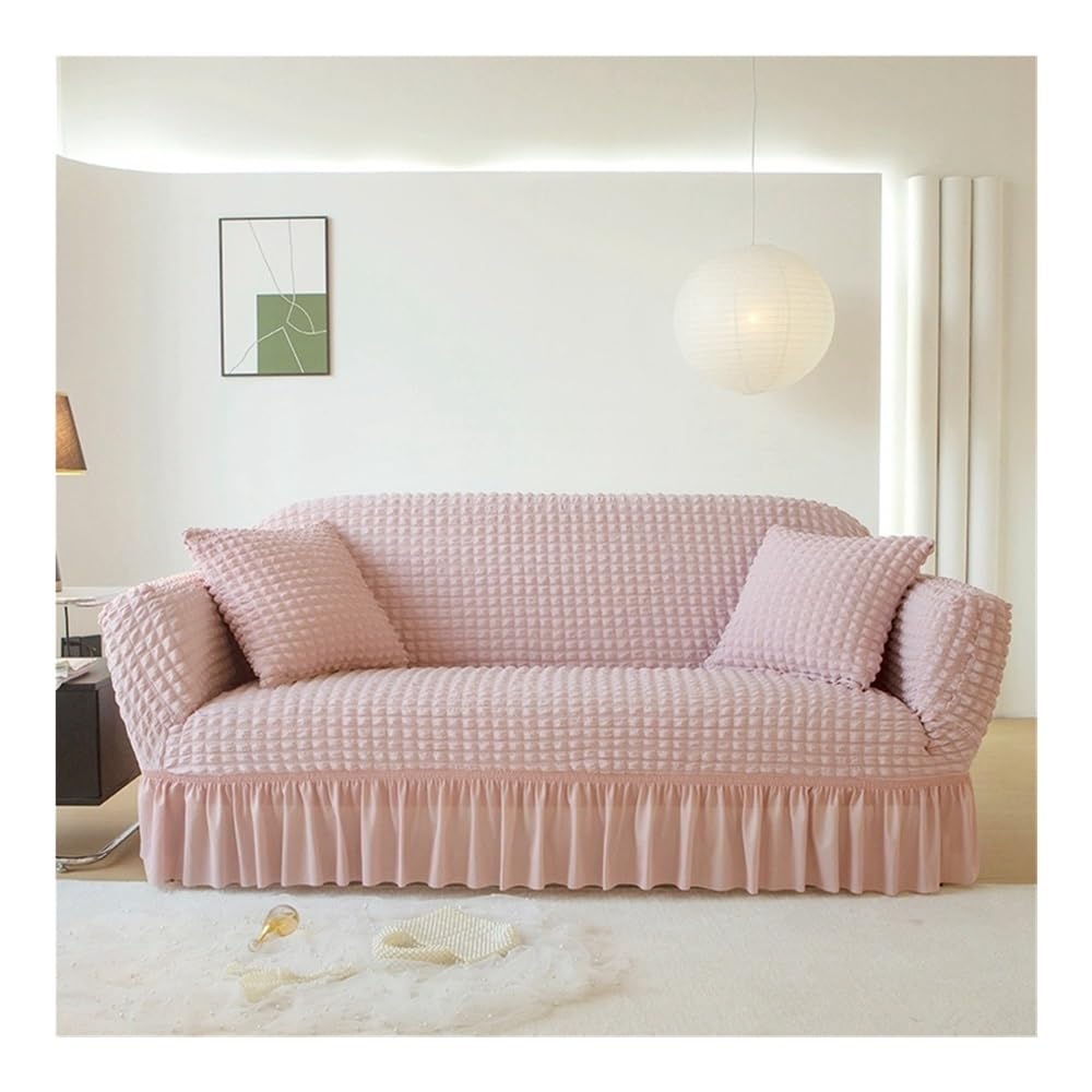 Housse de canapé extensible seersucker protège et rénove votre salon 2 places