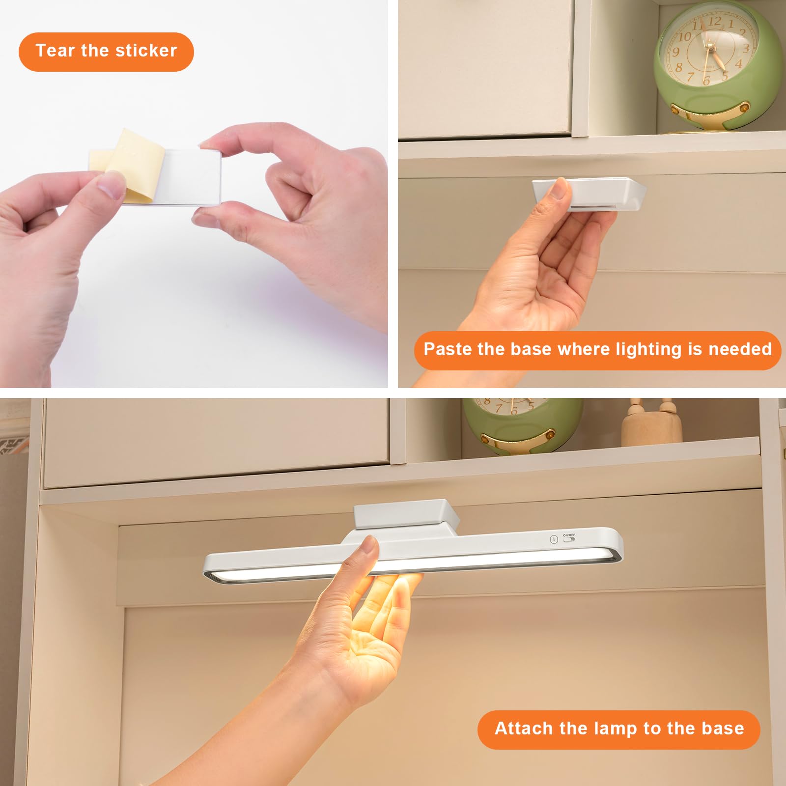 Luces LED Para Armarios A Pilas - 4 Unidades, Mando A Distancia, 16 Colores, Adhesivas, Para Cocina Y Pasillos