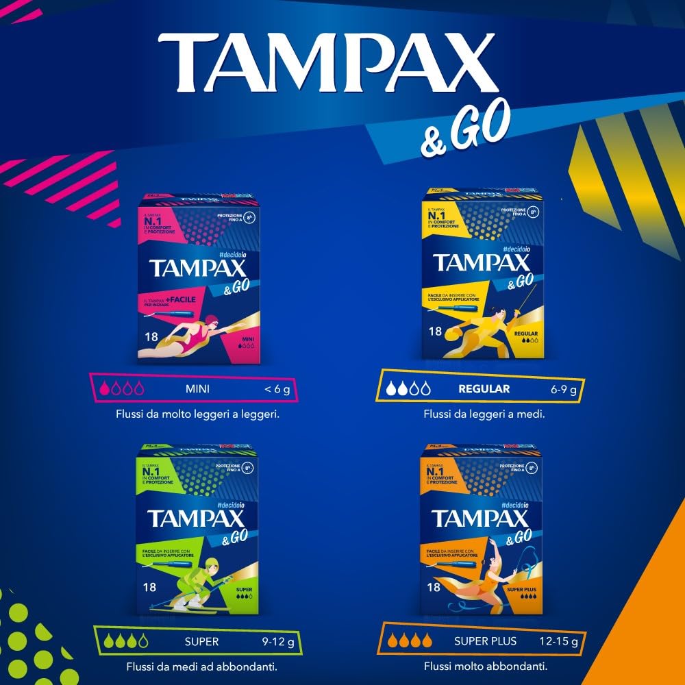 TAMPAX &GO SUPER x18