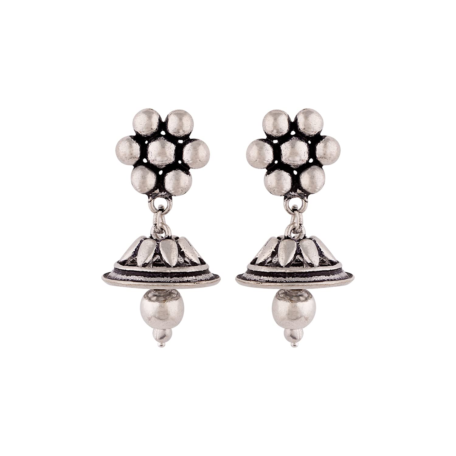 See full amazon price history chart for VOYLLA Floral Oxidized Silver Generic Jhumki Earrings For Women VOYLLA Floral Oxidized Silver Generic Jhumki Earrings For Women (B07JM4FR4S) Amazon Price History, Amazon Price Tracker