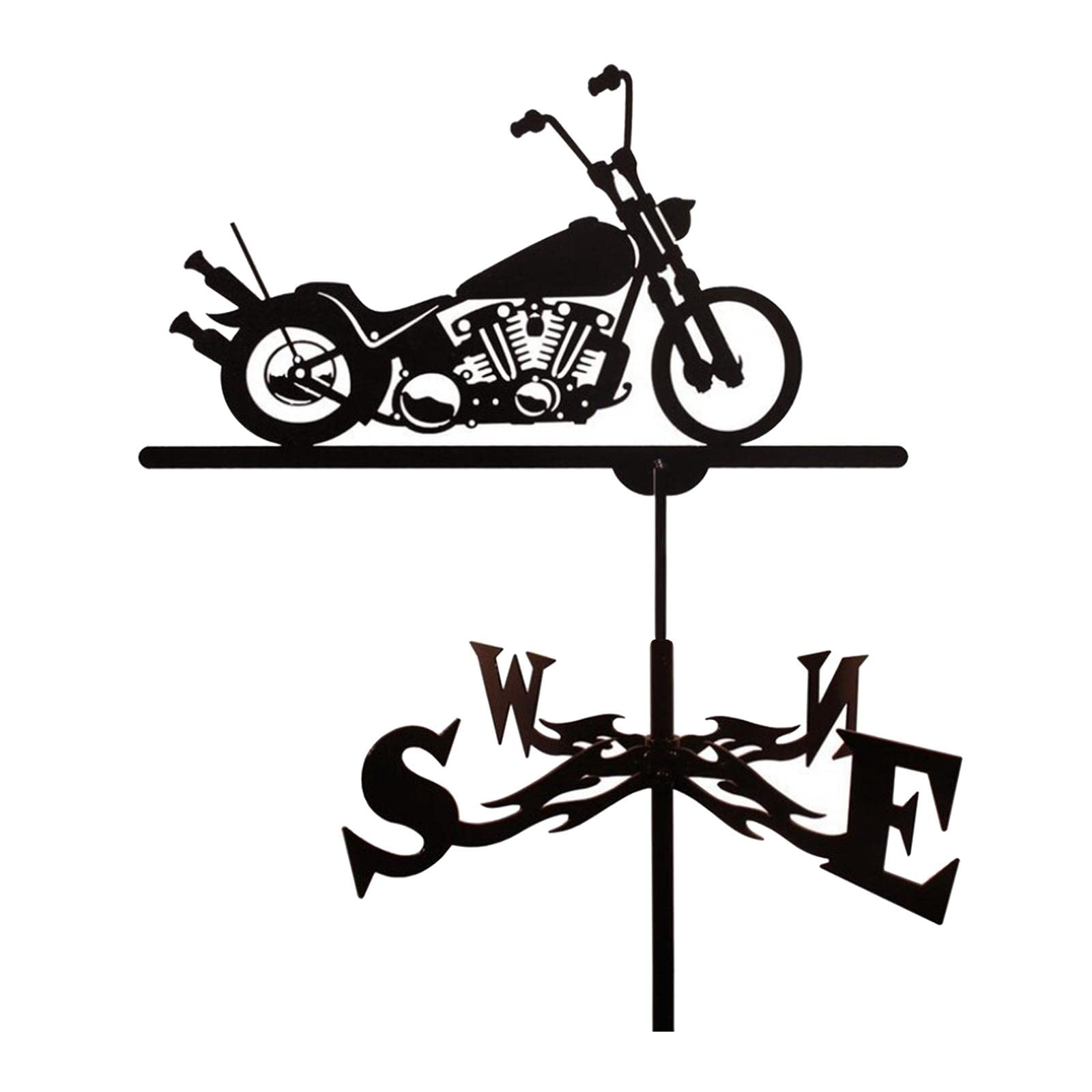 Black Stainless Metal Motorcycle Weathervane Weather Vane Garden Ornament,Type 4
