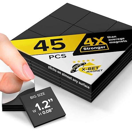 Large Magnets with Adhesive Backing Round and Square Self Adhesive Magnets