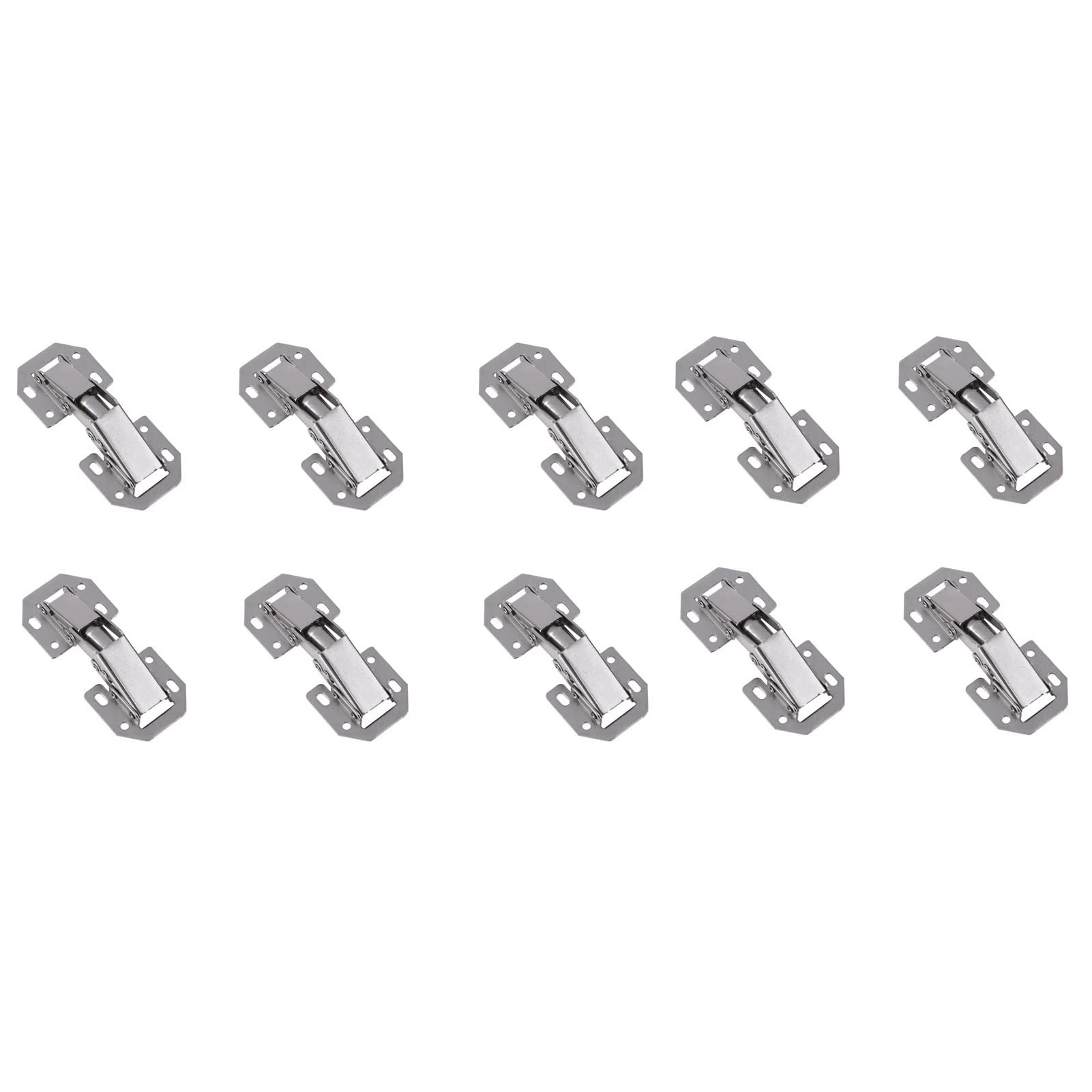 Nvsfzgiyg Silver 10 Pieces Of 3-Inch Alloy Hinges, Rust-Proof, Suitable For Wardrobe Doors, Closet