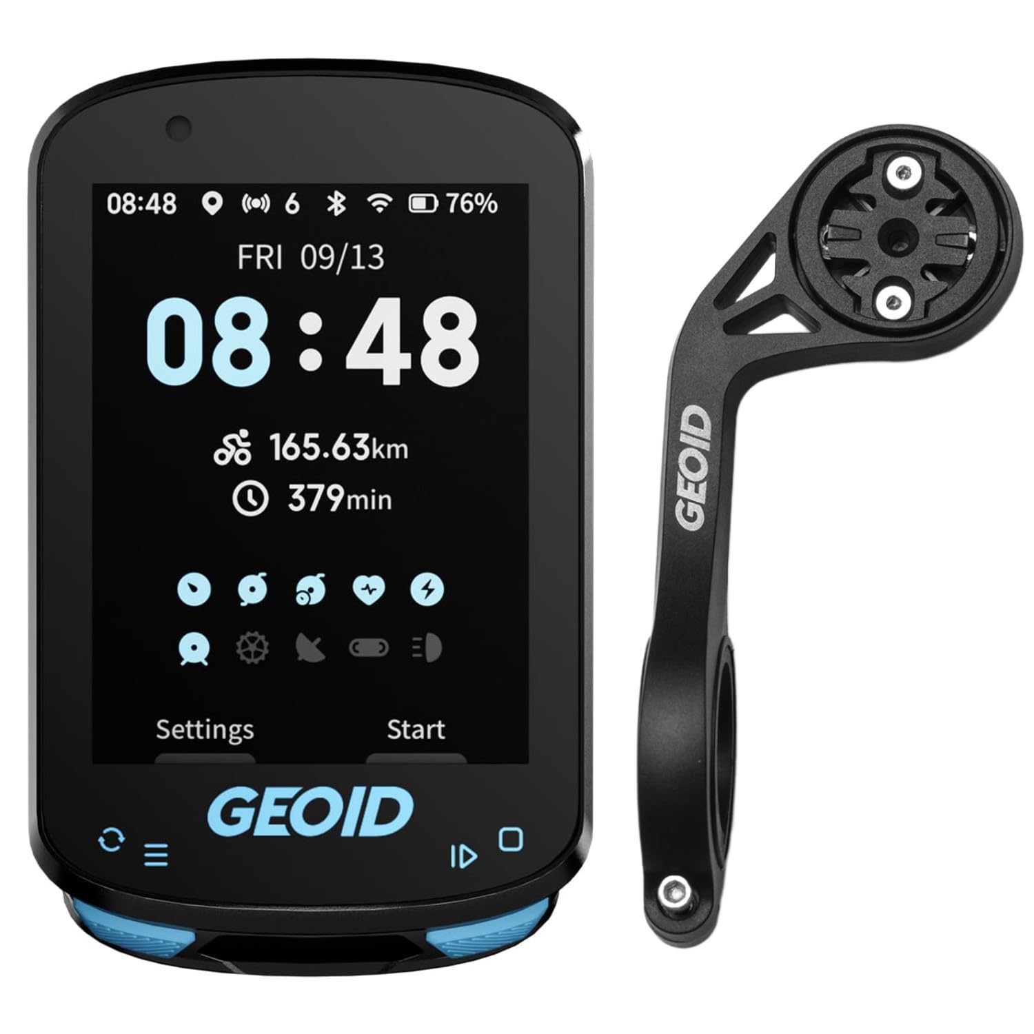 GEOID CC600 GPS-Fahrradcomputer mit verlängerter Lenkerhalterung
