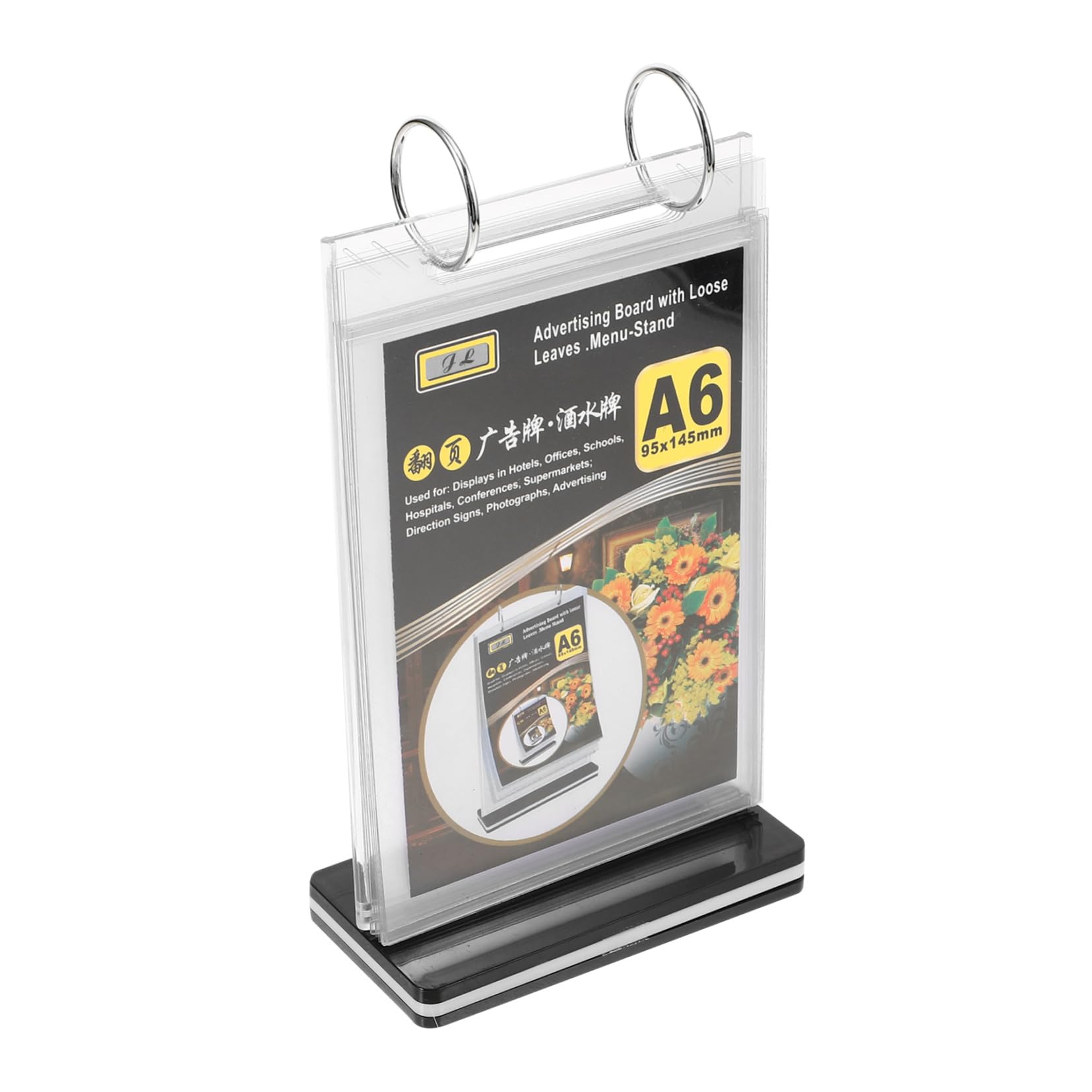 11piezas Soporte De Menú Transparente De Pvc Base Para Restaurantes Exhibidor De Carteles De Mesa Cafeterías y Bodas