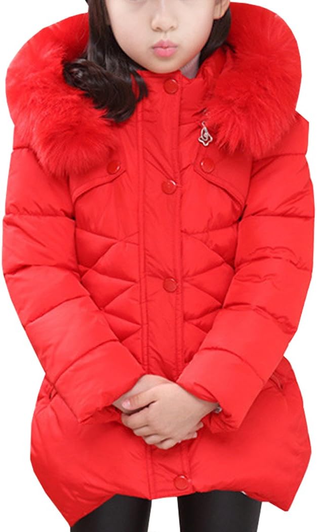AnKoee Little Girls Jacket Girls Kids Coat Windbreaker Outwear Warm Jackets Outwear Winter Clothes for 3-12 Years Old