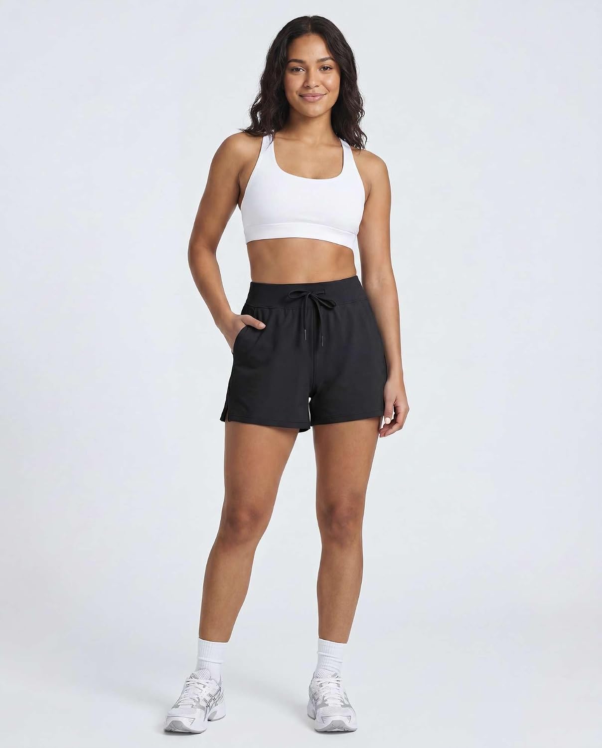 Real Essentials 3 Pack: Women's Athletic Running Shorts - Hiking Gym Yoga Workout Casual Lounge with Pockets (Plus Available)