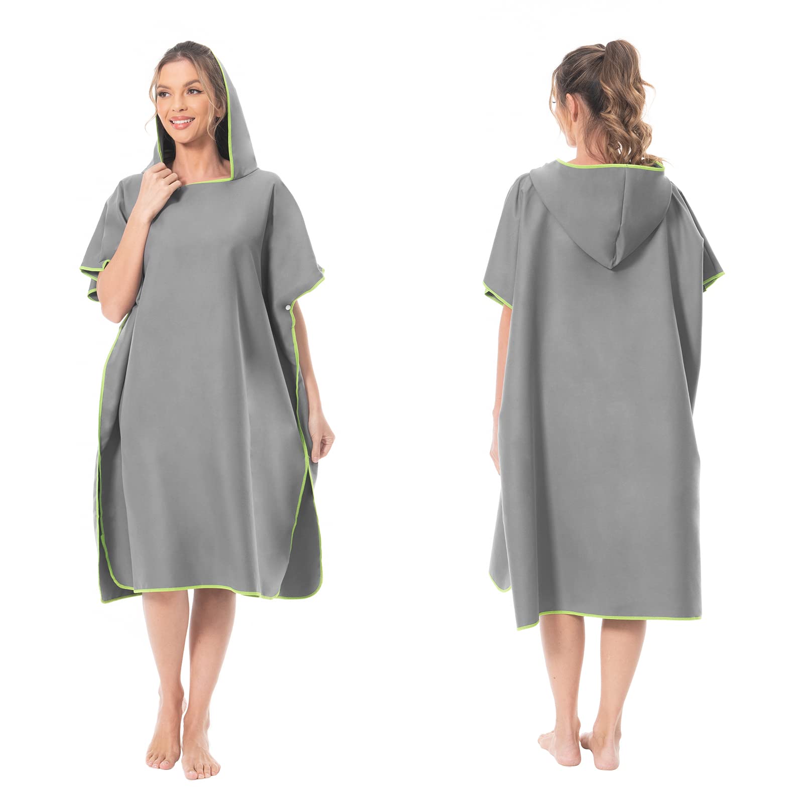AUYAO Poncho De Plage Adulte, 110 * 78 Cm Peignoir De Bain