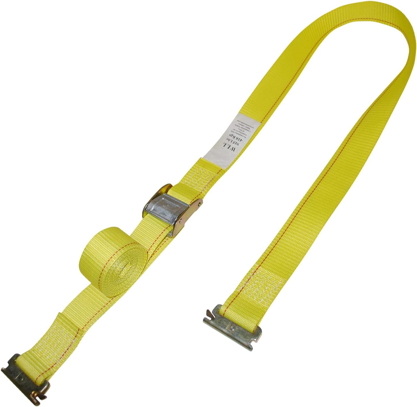 2" x 12' Cambuckle Strap with E-Track Fittings (20 Pack) - Made with Heavy Duty Polyester - Great for Securing Your Load - Shippers Supplies