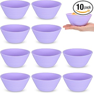 10 Pcs Silicone Bread Proofing Baskets 5 Inch Collapsible Sourdough Bread Baking Supplies Round Dough Proofing Box Dough Proofing Bowl Containers Oven Safe for Bakers Bread Making