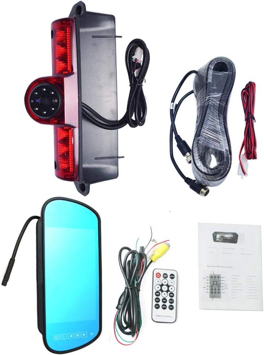 Compatible with Brake Light Backup Camera GMC Savana 2005-2018/Explorer Vans/Chevy Express (with Monitor)