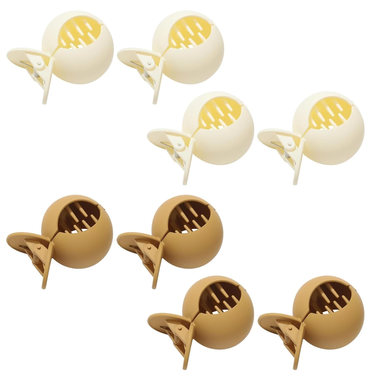 8pcs small shark high ponytail fixed hair clip, women's hair clip, fashionable back of the head Korean multi-color grab clip hair accessory (white&