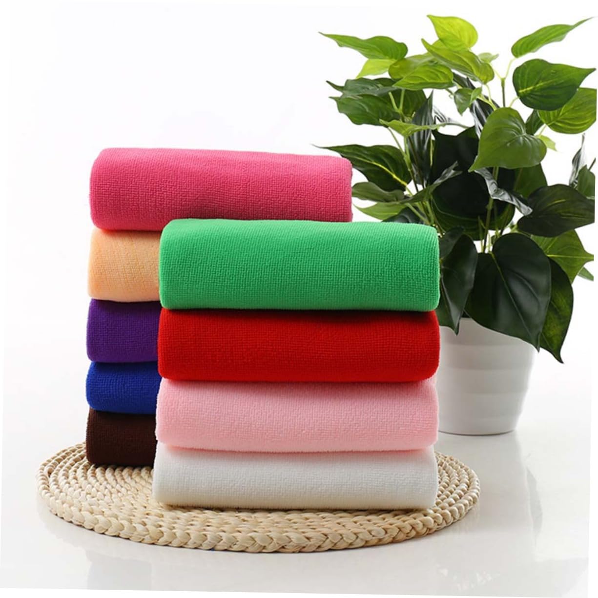 Gatuida 27pezzi Panni in Microfibra Per Auto Asciugamano Per Lavaggio Veicolo Di Blu Verde Caffè Rosa Scuro Rosa Giallo Bianco Assorbente Senza Pelucchi Non Graffia Vernice Auto Camion Mot
