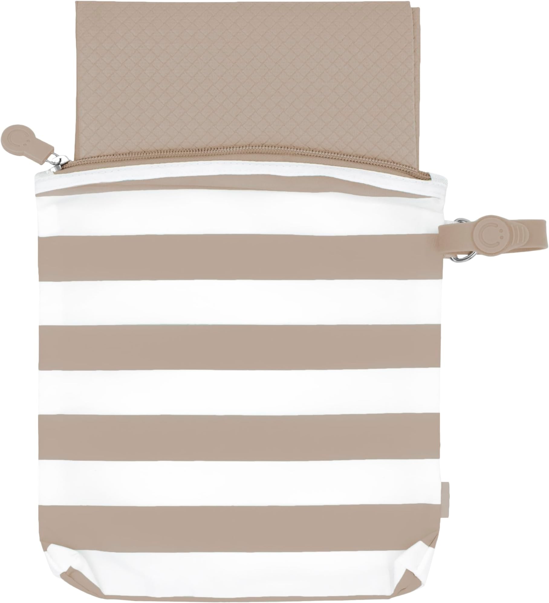 UbbiOn-The-Go Folding Changing Baby Mat with Carrying Bag, Soft and Comfortable Nappy Bag Accessory Must Have for Newborns, Easy to Clean, Portable Changing Pad, Taupe