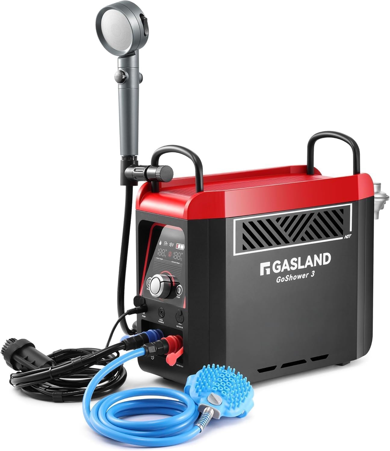 GASLAND Goshower 3 Portable Hot Water Heater & Shower Pump | CSA Certified |1.5Hr Fast Charging | 1lb Propane Camping Shower for Cabin, RV & Off-Grid Use – G3 Max