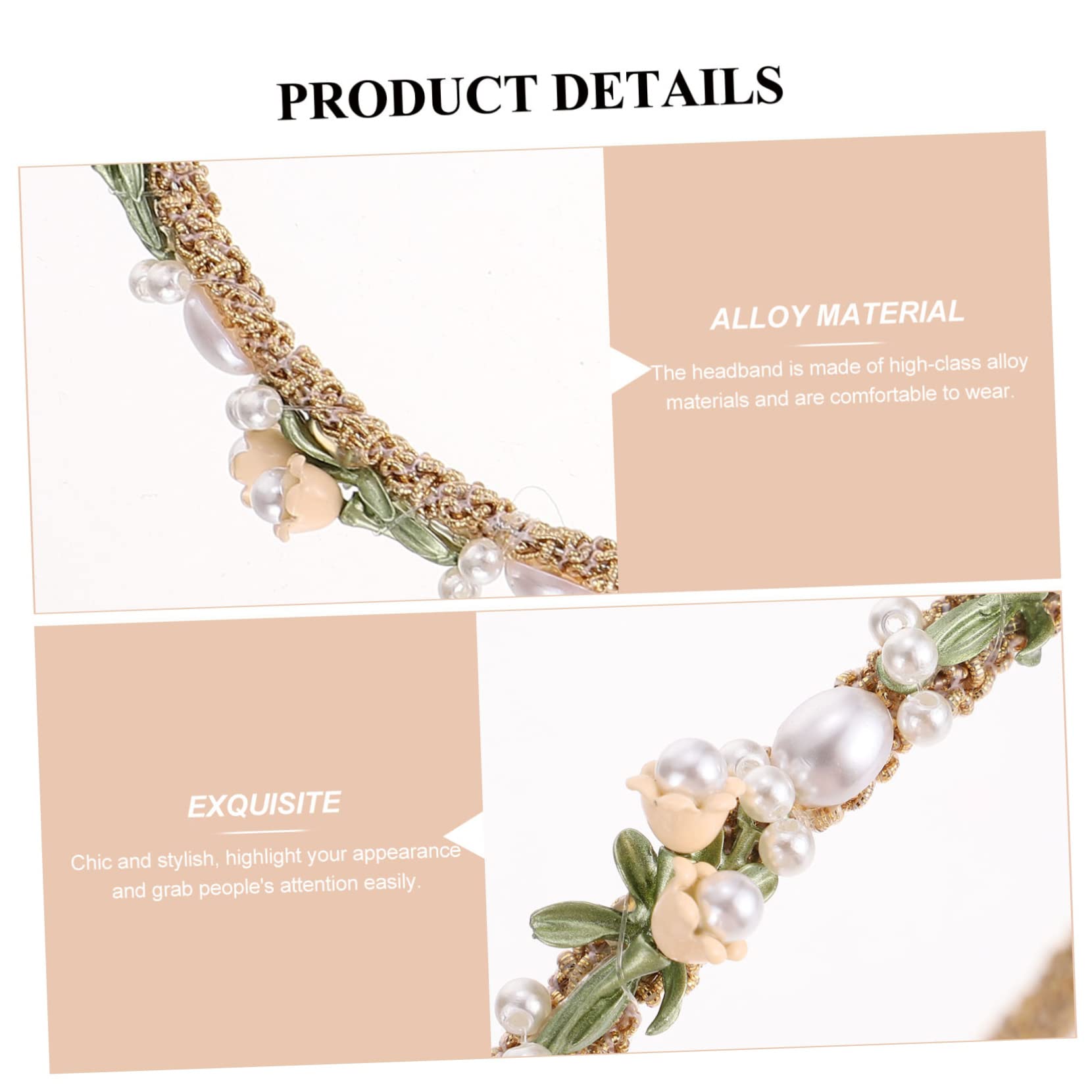 minkissy 5pezzi Cerchietto Floreale Elegante Fiori Di Mughetto Per Sposa e Occasioni Speciali Accessorio Leggero e Confortevole Per Donne e Ragazze
