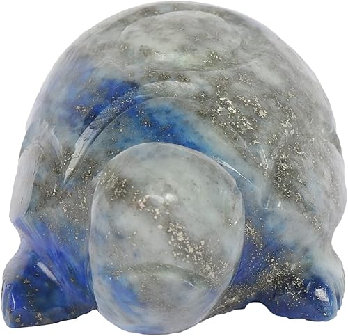 GEMHUB Figura de estatua de tortuga de lapislázuli tallada a mano aprox. 226.00 quilates, Gema, Lapislázuli natural