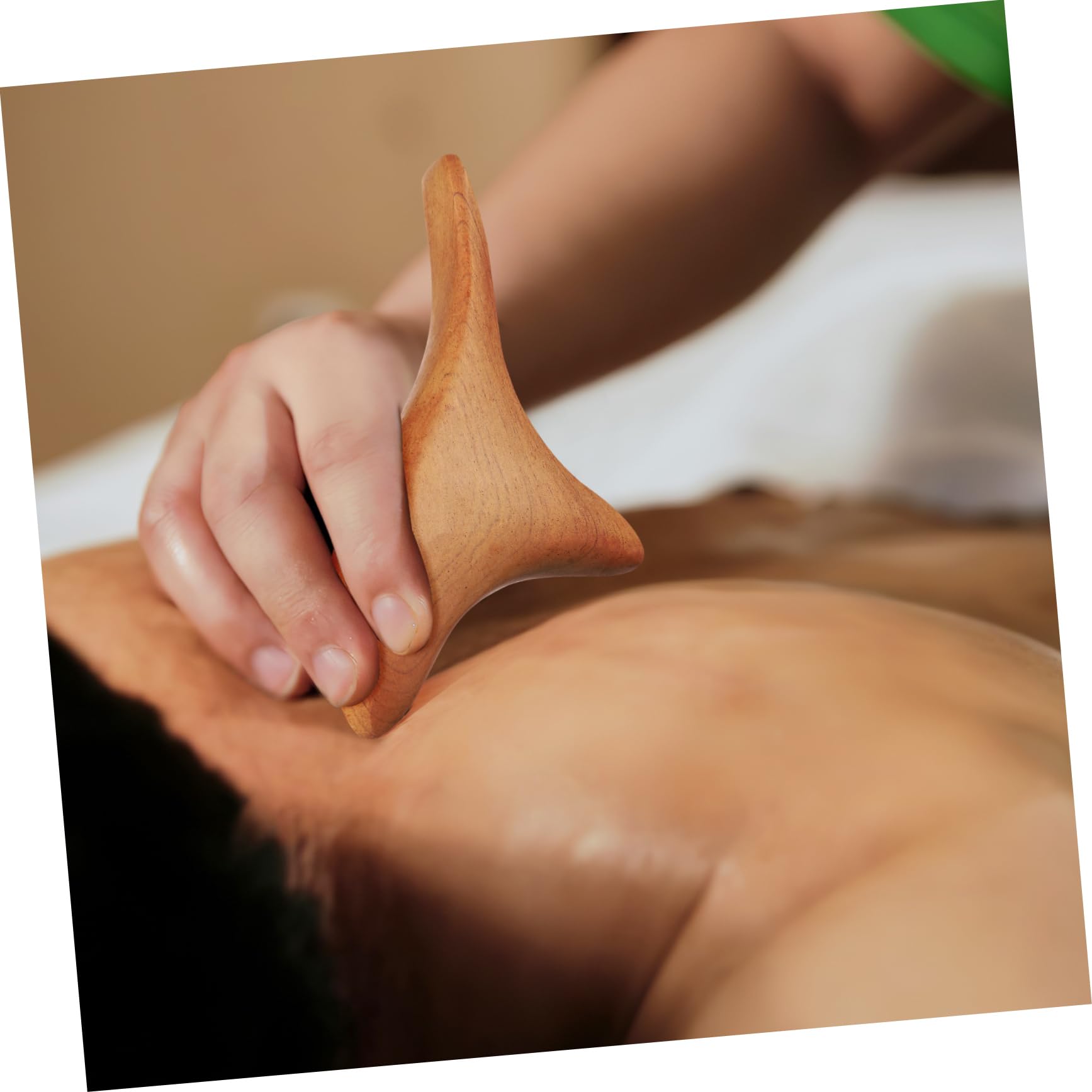 BESTYASH 5 Piezas masajeador Cuello shiatsu removedor de nudos musculares compañero Hombres cuerpo herramientas para raspar músculos herramientas de raspado Madera Yellow