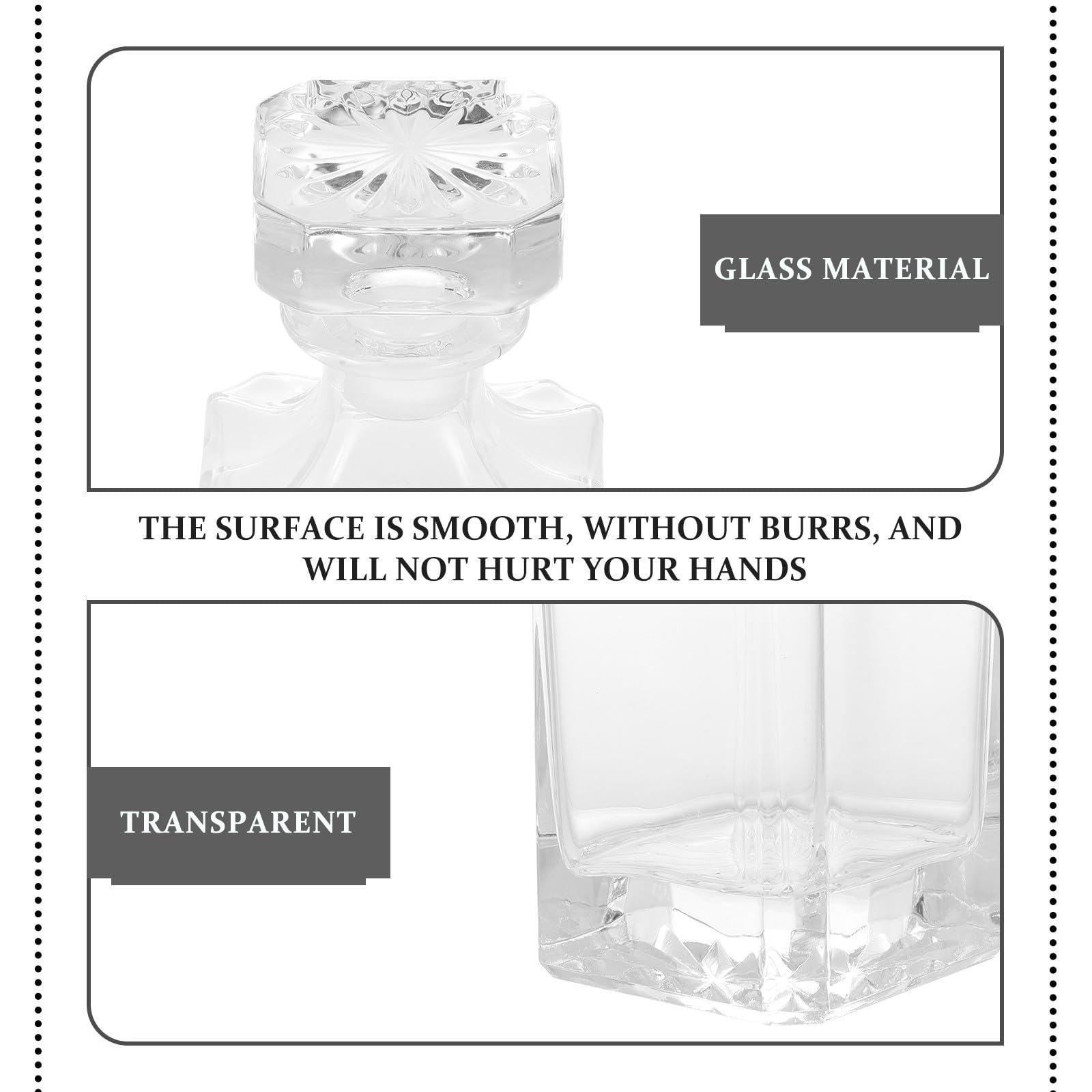 Bottiglia Vetro per Liquori, Decanter Decorativo per Port e Vodka