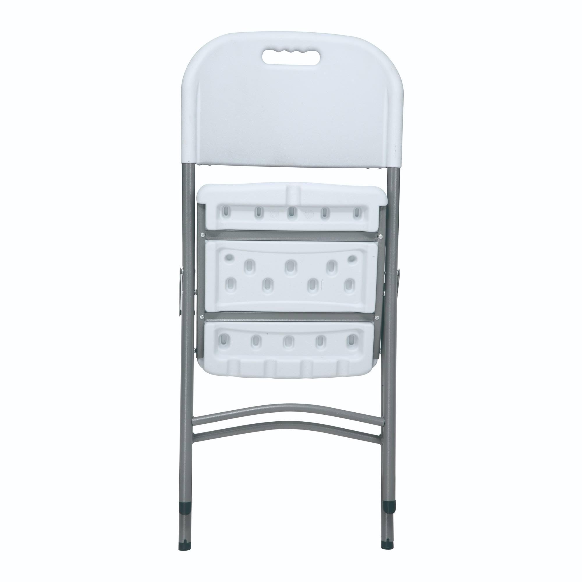 WELL HOME MOBILIARIO & DECORACIÓN Set de 4 Sillas, 5cm Plegable para Exteriores, Blanco, 51x45x85,5