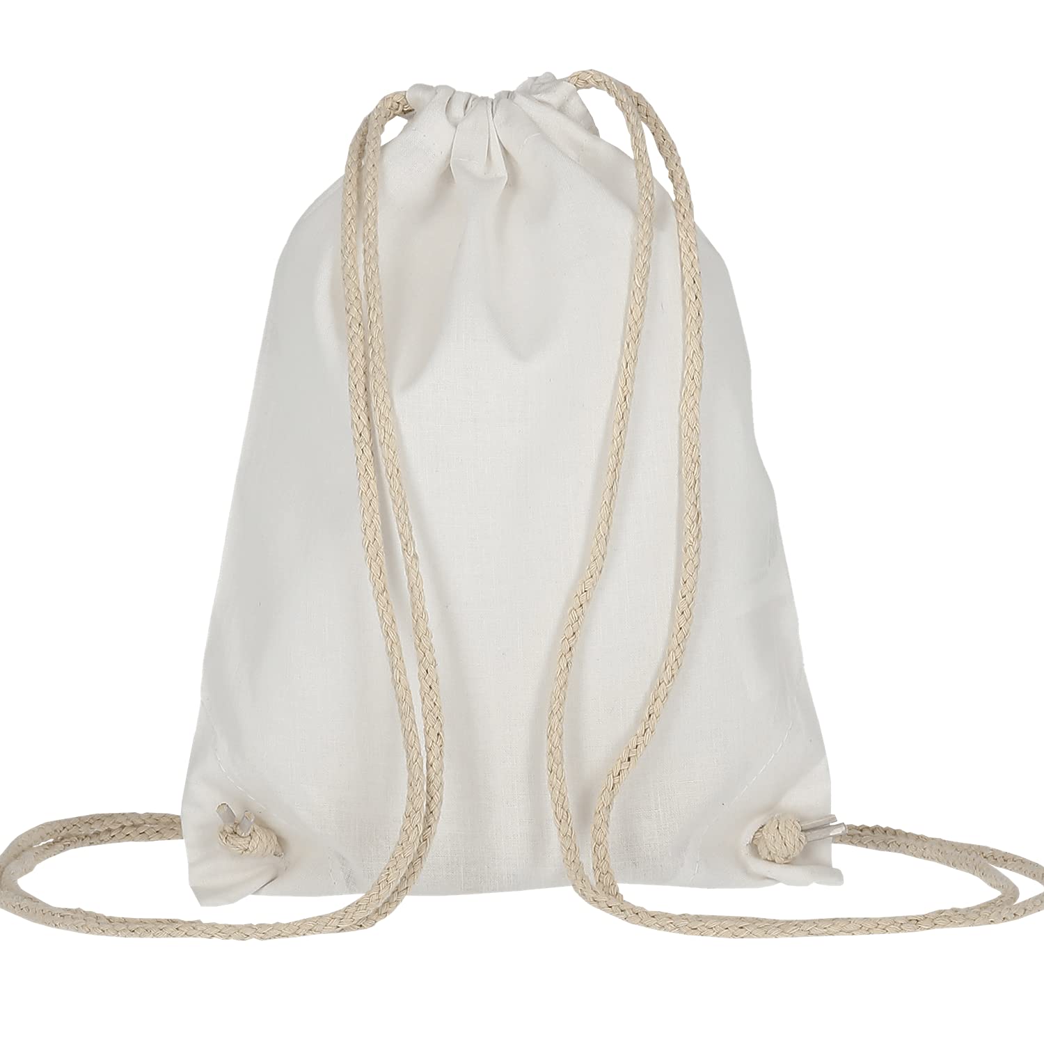 TEXXILLA Pack de 10 bolsas de algodón para eventos (21 x 29 cm), Blanco