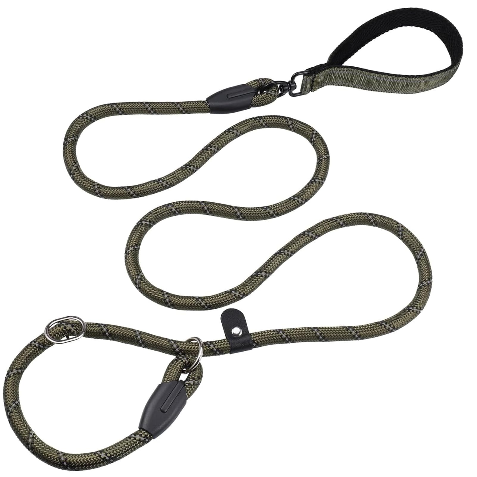 Arblina Sliplijn voor honden, anti-trek, sliplijn met dubbele handgrepen, hoofdhalter training hondenriem met hivis lichtreflecterend ontwerp, figuur van 8 hondenriem, zwart, 1,3 m Arblina Sliplijn voor honden, anti-trek, sliplijn met dubbele handgrepen, hoofdhalter training hondenriem met hivis lichtreflecterend ontwerp, figuur van 8 hondenriem, zwart, 1,3 m
