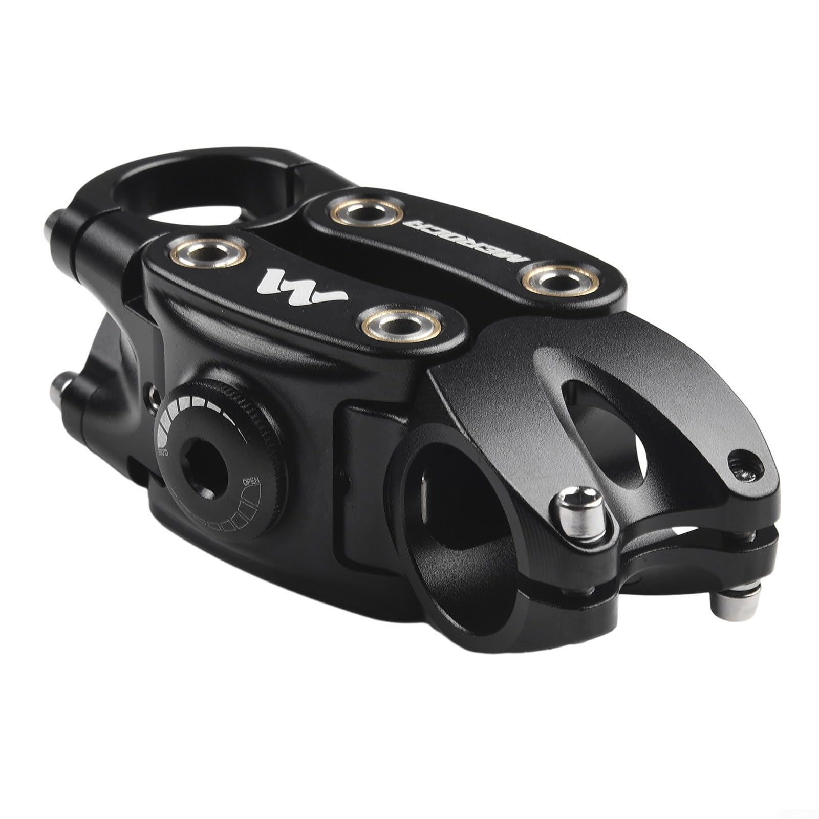 Potence de suspension réglable à 7° - 90 mm - Pour vélo électrique - En alliage d'aluminium - Absorption des chocs - Potence de guidon avec 4 ressorts