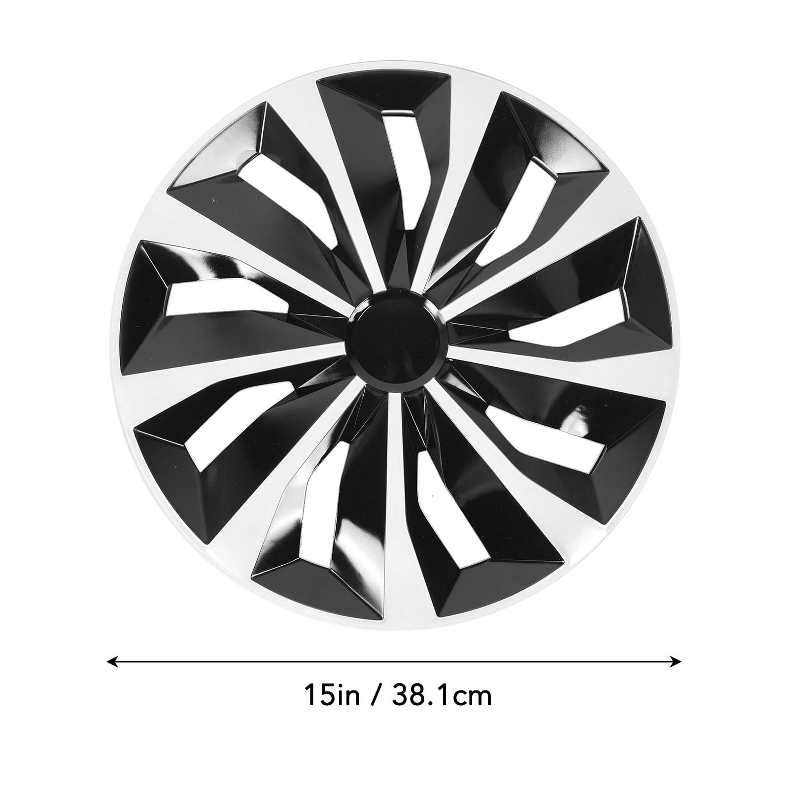Capuchon de Moyeu de Roue Universel 15 Pouces, 4 Pièces, Résistant aux Chocs, Encliquetable ABS R15, Couvre-Jante de Roue, pour Voitures, Camions, SUV