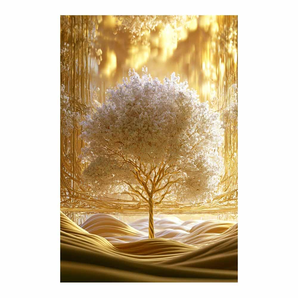 XENIOU Tree Wall Art Rainbow splash tree canvas painting wall art, Living Room Bedroom Hallway Stairs Decoration.(Multicolor)-70x100cm Unframed