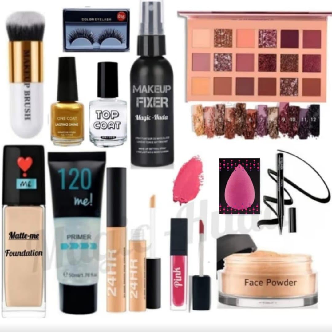 Magic Huda Festive Party Makeup Kit Have Complete Makeup Box For Women Fair l With -13 Essential Products l Waterproof l Bridal Makeup l Full Face Makeup Kit