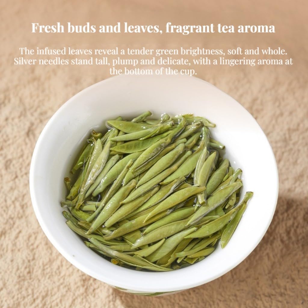 Peonía Blanca Premium BaiHaoYinZhen | Té Blanco De Hojas Sueltas | Té Refrescante De Preparación En Frío Para Verano | Aroma Natural (100 g * 2)