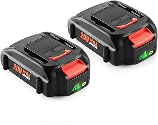2 Pack 3500mAh Replacement for Worx 20V Battery, Compatible with Worx 20v WA3520 WA3525 WA3575 WG151s WG155s WG251 WG251s WG255s WG540s WG545s WG89 WG890 WG891